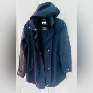 EUC Navy Blue Helly Hansen Waterproof Rain Jacket Coat Size M